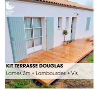 Kit terrasse complet - DOUGLAS - AB LISSE - Ep.27 mm x l.145 mm - L.3 m - À partir de 10 m²