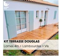 Kit terrasse complet - DOUGLAS - AB LISSE - Ep.27 mm x l.145 mm - L.4 m - À partir de 10 m²