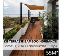 Kit terrasse complet - MOSO® BAMBOO NDURANCE - Ep.20 mm x l.155 mm - L.1,85 m - À partir de 10 m²