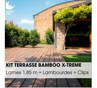 Kit terrasse complet - MOSO® BAMBOO X-TREME Saturée - Ep.20 mm x l.155 mm - L.1,85 m - À partir de 10 m²