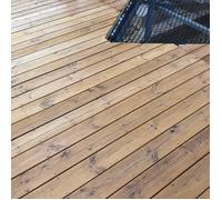 Kit terrasse complet - PIN BRUN - AB LISSE - Ep.27 mm x l.145 mm - L.4,2 m - À partir de 10 m²