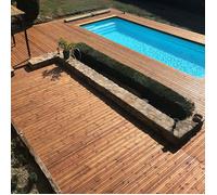 Kit terrasse complet - PIN BRUN - AB STRIÉ - Ep.27 mm x l.145 mm - L.4,8 m - À partir de 10 m²