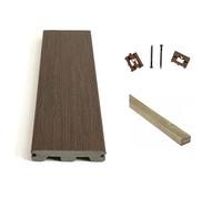Kit terrasse composite complet avec lambourdes PIN et clips inox - lot : 25m² - Longueur de lame : 3660mm