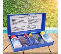 Kit Test Eau Piscine Réactifs Chlore pH pour Spa 15cm | Vérification séparée chlore pH, Échelle colorimétrique numérotée, Procédure trois gouttes manuelle