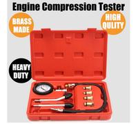 Kit Testeur De Compression Compressiomètre Pour Moteur Essence 0-20 Bars Ou 0-300 Psi Avec 4 Adaptateurs De 10 À 18 + Coffret