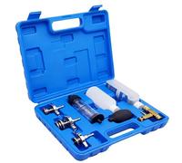 Kit testeur de joint de culasse - Outils de détection professionnels | Kit de détecteur de fuite de combustion avec matériau en acier au carbone, comprend un adaptateur en caoutchouc, des bouchons de