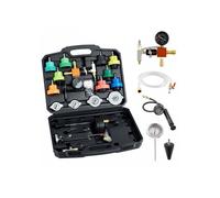 Kit Testeur de Pression du Système de Refroidissement Automobile 28PCs, Kit de Recharge sous Vide de Radiateur avec 4 Adaptateurs