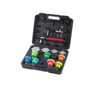 VEVOR 14 PCS Kit de Testeur de Pression du Liquide de Refroidissement du Radiateur Universel avec Pompe Manuelle Adaptateurs Capuchons Test à Code Couleur Boîte à Outils pour Voitures Motos Camions
