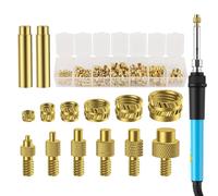 Kit tête de soudure avec inserts filetés - Outil pour injecteurs thermofixés, lot de 6 Còn 130 inserts M2 M3 M4 M5 M6 M8 | Réparation pour presse à chaud, Kìt Dï fixation