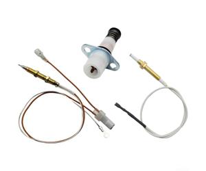 Kit Thermocouple pour gaz, Aiguille Ionisation et Allumage Kit(2) | Pour Cuisinière à pour gaz, Arrêt Auto en Cas d'Extinction, pour idéal pour Sécurité, Alliage pour cuivre, Installation