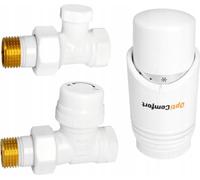 Kit thermostat de radiateur droit blanc
