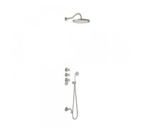 Kit thermostatique baignoire encastré avec fermeture et réglage du débit (2 voies) - TRES 24235301AC Acier