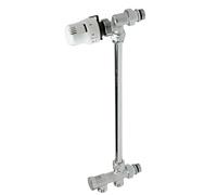 Kit thermostatique répartiteur bitube sortie sol avec robinet équerre inversée 1/2" et tête TTC - THERMADOR ERB11