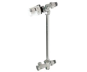 Kit thermostatique répartiteur monotube sortie murale avec robinet équerre inversée 1/2" et tête TTC - THERMADOR ERM26