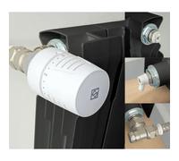 Kit thermostatique T302 équerre universel complet en laiton blanc