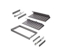 Kit tiroir à chaussures coulissant EMUCA Quartz 800 mm fermeture souple titane RAL 7039 Titanium (RAL 7039)