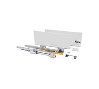 Emuca – Kit tiroir Concept H185×P350 mm – Coulisses à extraction totale, fermeture amortie – Blanc