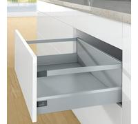 Kit tiroir casserolier avec bandeaux - hauteur 94 mm - arcitech - Décor : Argent - Longueur : 500 mm - HETTICH