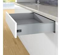 Kit tiroir coulissant - hauteur 126 mm - arcitech - Décor : Blanc - Longueur : 500 mm - HETTICH