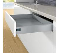 Kit tiroir coulissant - hauteur 94 mm - arcitech - Décor : Argent - Longueur : 300 mm - HETTICH