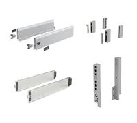 Kit tiroir DesignSide ArciTech-profil H126-dos H218mm-argent-L450mm HETTICH