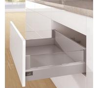Kit tiroir DesignSide ArciTech-profil H94-dos H186 mm-argent-L500mm HETTICH
