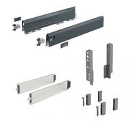 Kit tiroir DesignSide ArciTech-profil H94mm-dos H186mm-anthracite-L550mm HETTICH
