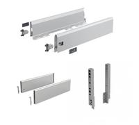 Kit tiroir plein TopSide ArciTech - côtés H126 mm - pour dos H250 mm-argent-L500 mm HETTICH
