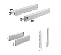 Kit tiroir plein TopSide ArciTech - côtés H94 mm - pour dos H186 mm - argent - L 500 mm HETTICH