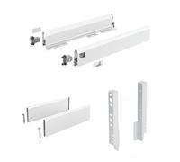 Kit tiroir plein TopSide ArciTech - côtés H94 mm - pour dos H186 mm - blanc - L 500 mm HETTICH