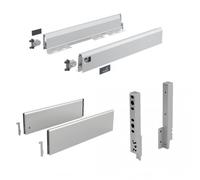 Kit tiroir plein TopSide ArciTech - cotés H94 mm - pour dos H218 mm - argent - L 450 mm HETTICH