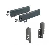 Kit tiroir simple - ArciTech - hauteur profil 126 mm - anthracite - L300 mm HETTICH
