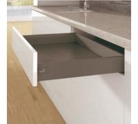 Kit tiroir simple ArciTech - hauteur profil 94 mm - anthracite - L350 mm HETTICH