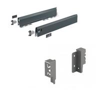 Kit tiroir simple ArciTech - hauteur profil 94 mm - anthracite - L400 mm HETTICH