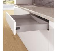 Kit tiroir simple ArciTech - profil H 94 mm - L270 mm - argent HETTICH