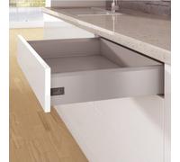 Kit tiroir simple ArciTech - profil H126 mm - L350 mm - argent HETTICH