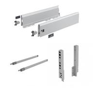 Kit tiroir tringles ArciTech - côtés H126 mm - pour dos H250 mm - argent - L 650 mm HETTICH