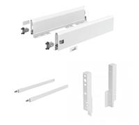 Kit tiroir tringles ArciTech - côtés H126mm - pour dos H186 mm-blanc-L400 mm HETTICH
