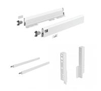 Kit tiroir tringles ArciTech - côtés H94 mm - pour dos H186 mm-blanc-L350 mm HETTICH