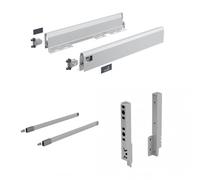 Kit tiroir tringles ArciTech - côtés H94 mm - pour dos H218 mm-argent-L550 mm HETTICH