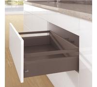 Kit tiroir tringles ArciTech-profil H126mm-dos H186 mm-anthracite-L650 mm HETTICH