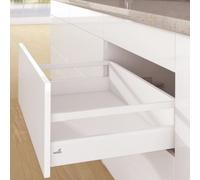 Kit tiroir tringles ArciTech-profil H94mm-dos H186 mm-blanc-L650 mm HETTICH