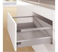 Kit tiroir tringles ArciTech-profil H94mm-dos H218 mm-argent-L650 mm HETTICH