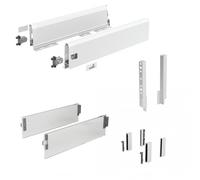 Kit tiroir verre DesignSide ArciTech - côtés H126 mm - pour dos H250 mm-blanc-L450mm HETTICH