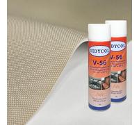 Kit tissu pour tapisser ciel de toit et portes de voiture - 3 m de tissu Beige + 2 sprays de colle pour tapisserie