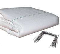 Kit : Toile de paillage 130g/m² Blanche + agrafes 130g/m² 1,25m x 100m Blanc