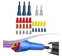 Kit Torsadeuse Fil Électrique 30pcs Pour Perceuse | 30 pièces, perceuse compatible, fils 8-14 AWG, ABS et acier, usage domestique
