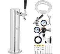 Kit tour à bière VEVOR Kegerator, kit de conversion de bière à robinet unique, tour à bière en inox pour fûts avec double mesureur W21.8-régulateur et raccord de fût S-System pour les fêtes à la maiso