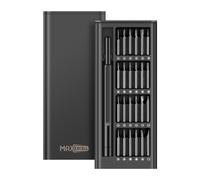 Kit Tournevis Magnétiques Précision 25 en 1 pour Réparation Électronique Max Noir