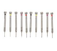 Kit Tournevis pour Réparation de Lunettes et Montres | Acier Inoxydable, Prise Antidérapante, Repérage Rapide des Tailles, Usage DIY pour Atelier D'horlogerie